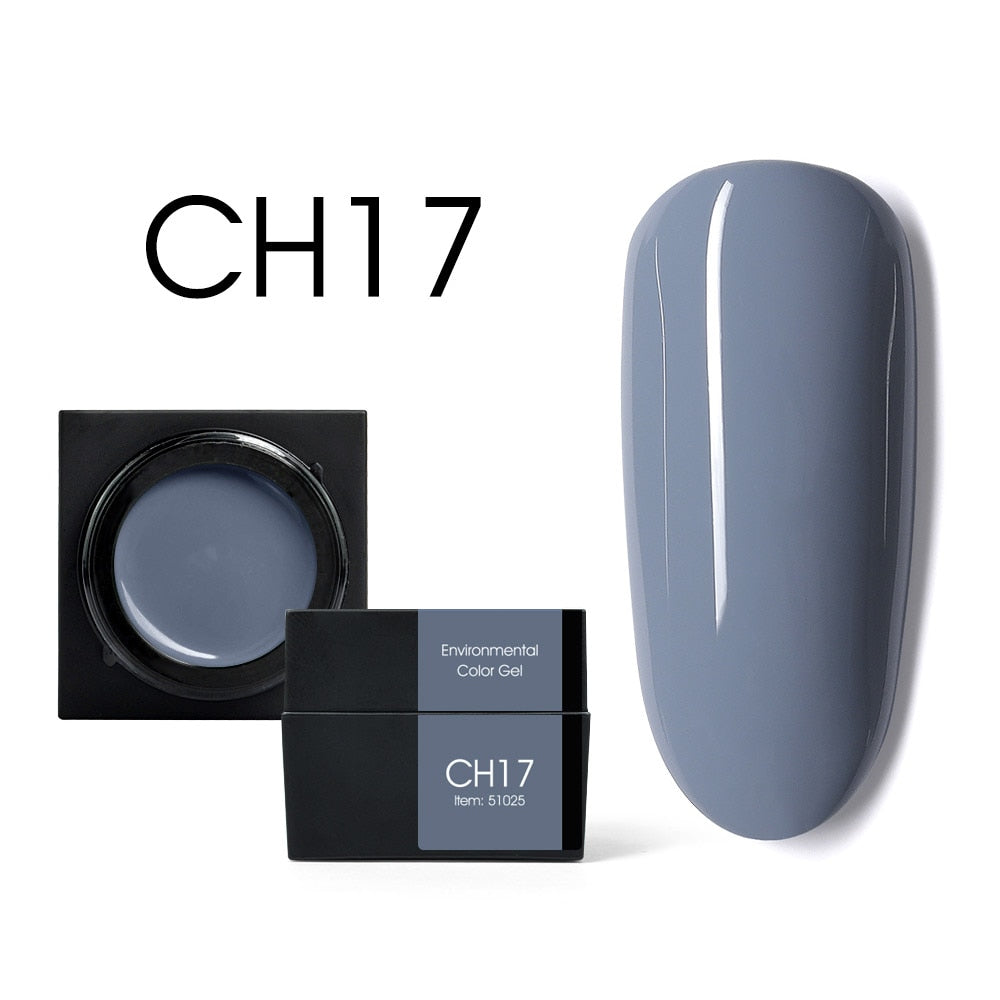 CANNI New 5ml Mud Color Gel 48 Colors Environmental Cover Well Solid Gel Non-Flowing UV/LED Pigment Gel Creamy Texture Manicure