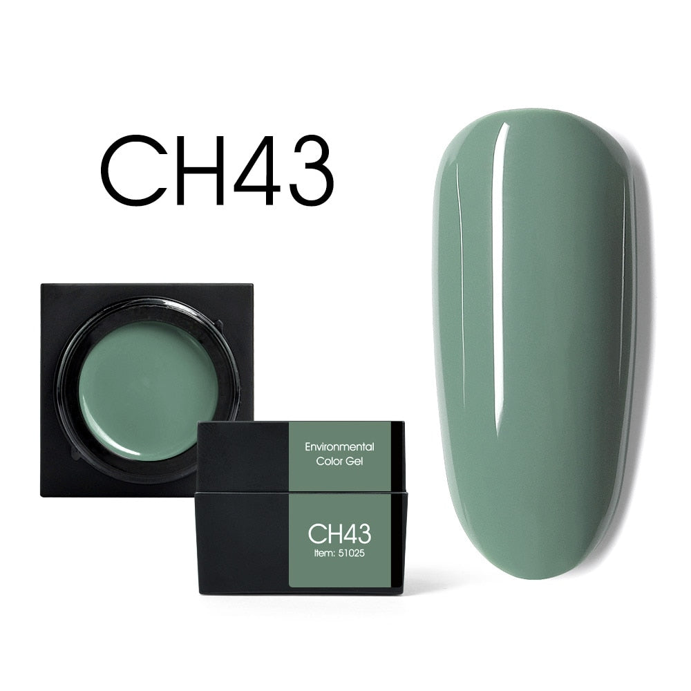 CANNI New 5ml Mud Color Gel 48 Colors Environmental Cover Well Solid Gel Non-Flowing UV/LED Pigment Gel Creamy Texture Manicure