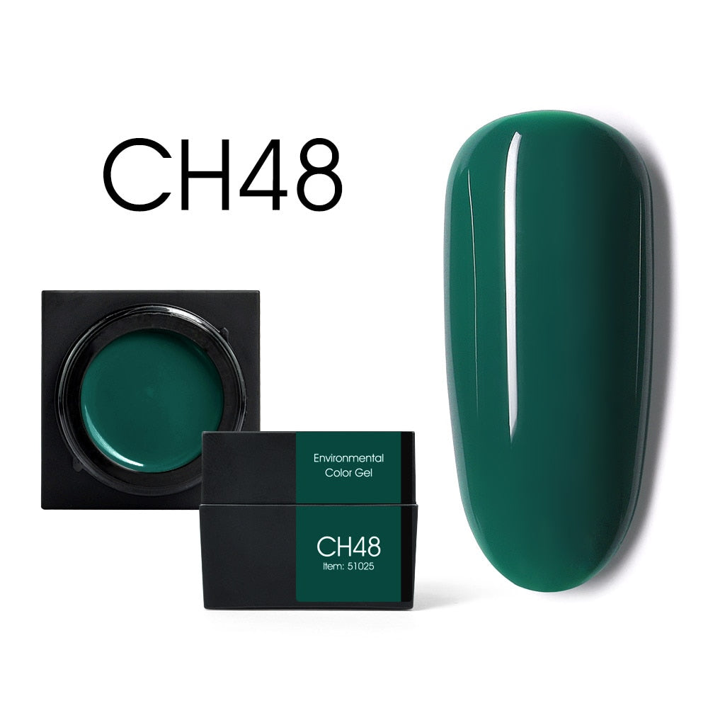 CANNI New 5ml Mud Color Gel 48 Colors Environmental Cover Well Solid Gel Non-Flowing UV/LED Pigment Gel Creamy Texture Manicure