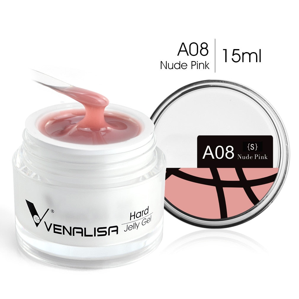 Hard Jelly Builder Nail Extend Gel Venalisa Poly Nail Gel 15ml Nail Art French Gel Gum Clear Camouflage UV Construction Gel