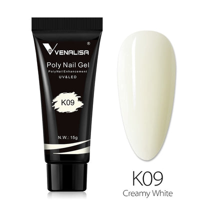 Venalisa New Arrival Poly Nail Gel 15g Acrylic Gel with Nail Tips Nail Polish Extension Nail Art Clear Camouflage Gel