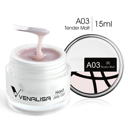 Hard Jelly Builder Nail Extend Gel Venalisa Poly Nail Gel 15ml Nail Art French Gel Gum Clear Camouflage UV Construction Gel