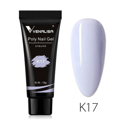 Venalisa New Arrival Poly Nail Gel 15g Acrylic Gel with Nail Tips Nail Polish Extension Nail Art Clear Camouflage Gel