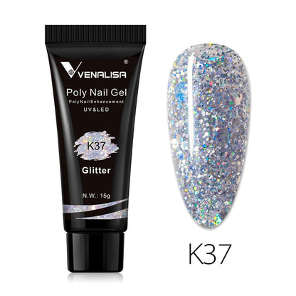 Venalisa New Arrival Poly Nail Gel 15g Acrylic Gel with Nail Tips Nail Polish Extension Nail Art Clear Camouflage Gel