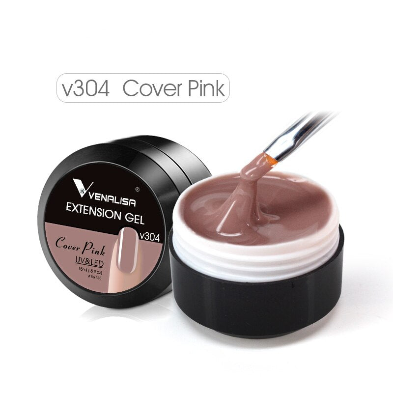 Hard Jelly Builder Nail Extend Gel Venalisa Poly Nail Gel 15ml Nail Art French Gel Gum Clear Camouflage UV Construction Gel