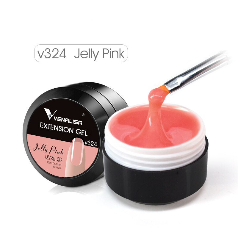 Hard Jelly Builder Nail Extend Gel Venalisa Poly Nail Gel 15ml Nail Art French Gel Gum Clear Camouflage UV Construction Gel