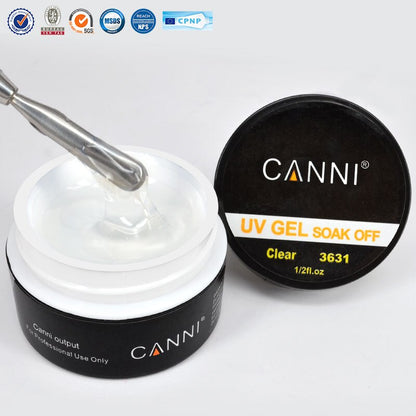 15ml CANNI nail sculpture Clear White Pink Color Hard uv Gel cheap Extending builder UV Gel topcoat base coat gel nail kit set