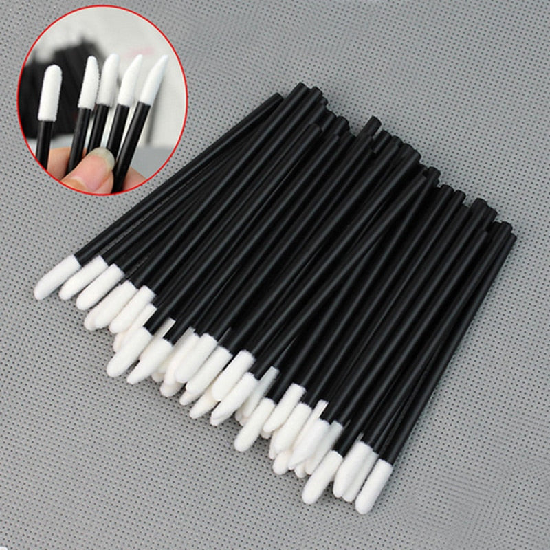 50 Pcs Brosse À Lèvres Jetable Cils Maquillage Pinceaux Extension De Cils Mascara Applicateur Rouge À Lèvres Baguettes Ensemble Cosmétique Maquillage Outils
