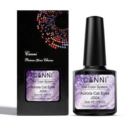 CANNI New Arrivals 6 Colors Aurora Cat Eyes Gel Color System JG01-JG06 High-quality Long Lasting UV/LED Soak-Off Nail Arts Gel