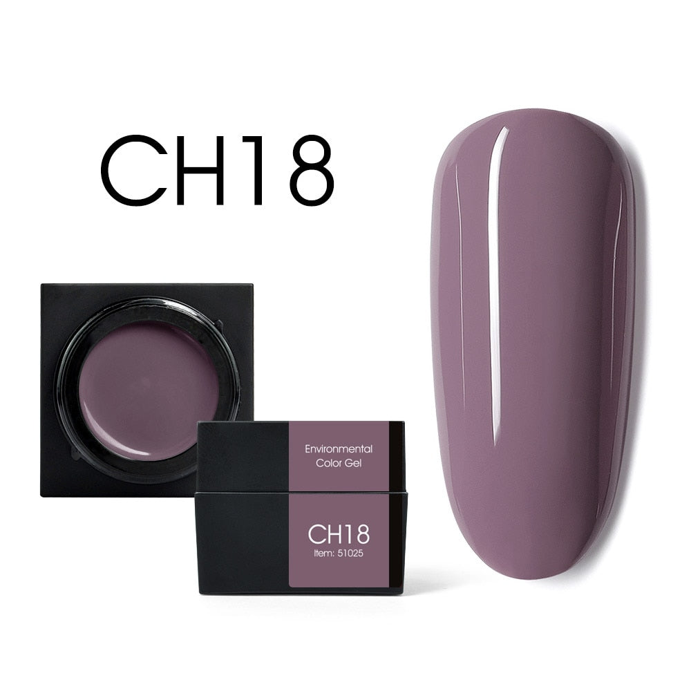 CANNI New 5ml Mud Color Gel 48 Colors Environmental Cover Well Solid Gel Non-Flowing UV/LED Pigment Gel Creamy Texture Manicure