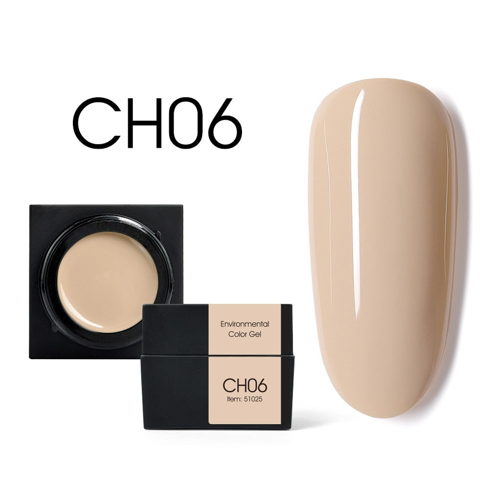 CANNI New 5ml Mud Color Gel 48 Colors Environmental Cover Well Solid Gel Non-Flowing UV/LED Pigment Gel Creamy Texture Manicure