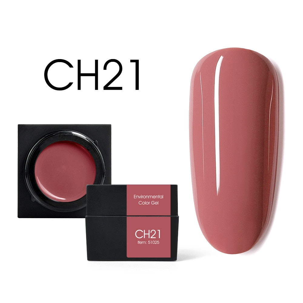 CANNI New 5ml Mud Color Gel 48 Colors Environmental Cover Well Solid Gel Non-Flowing UV/LED Pigment Gel Creamy Texture Manicure