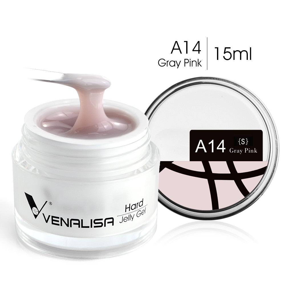 Hard Jelly Builder Nail Extend Gel Venalisa Poly Nail Gel 15ml Nail Art French Gel Gum Clear Camouflage UV Construction Gel