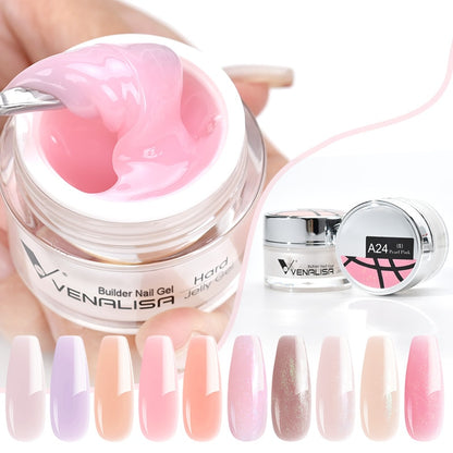 Hard Jelly Builder Nail Extend Gel Venalisa Poly Nail Gel 15ml Nail Art French Gel Gum Clear Camouflage UV Construction Gel