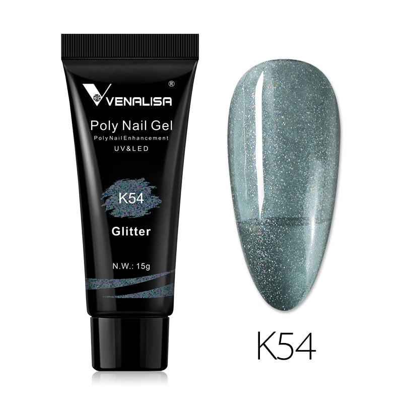 Venalisa New Arrival Poly Nail Gel 15g Acrylic Gel with Nail Tips Nail Polish Extension Nail Art Clear Camouflage Gel