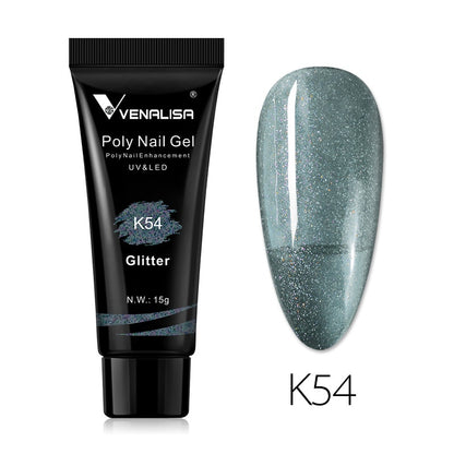 Venalisa New Arrival Poly Nail Gel 15g Acrylic Gel with Nail Tips Nail Polish Extension Nail Art Clear Camouflage Gel