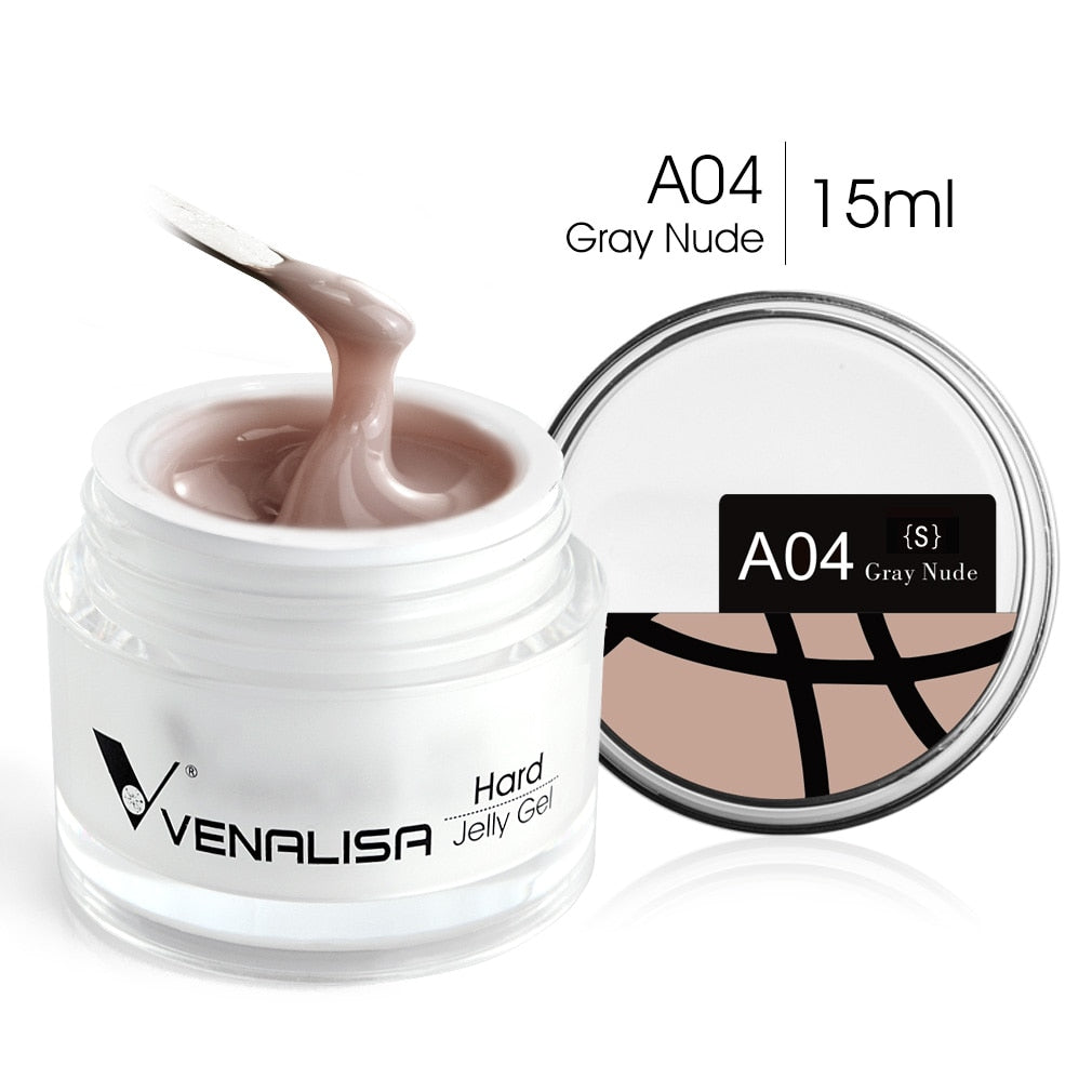 Hard Jelly Builder Nail Extend Gel Venalisa Poly Nail Gel 15ml Nail Art French Gel Gum Clear Camouflage UV Construction Gel