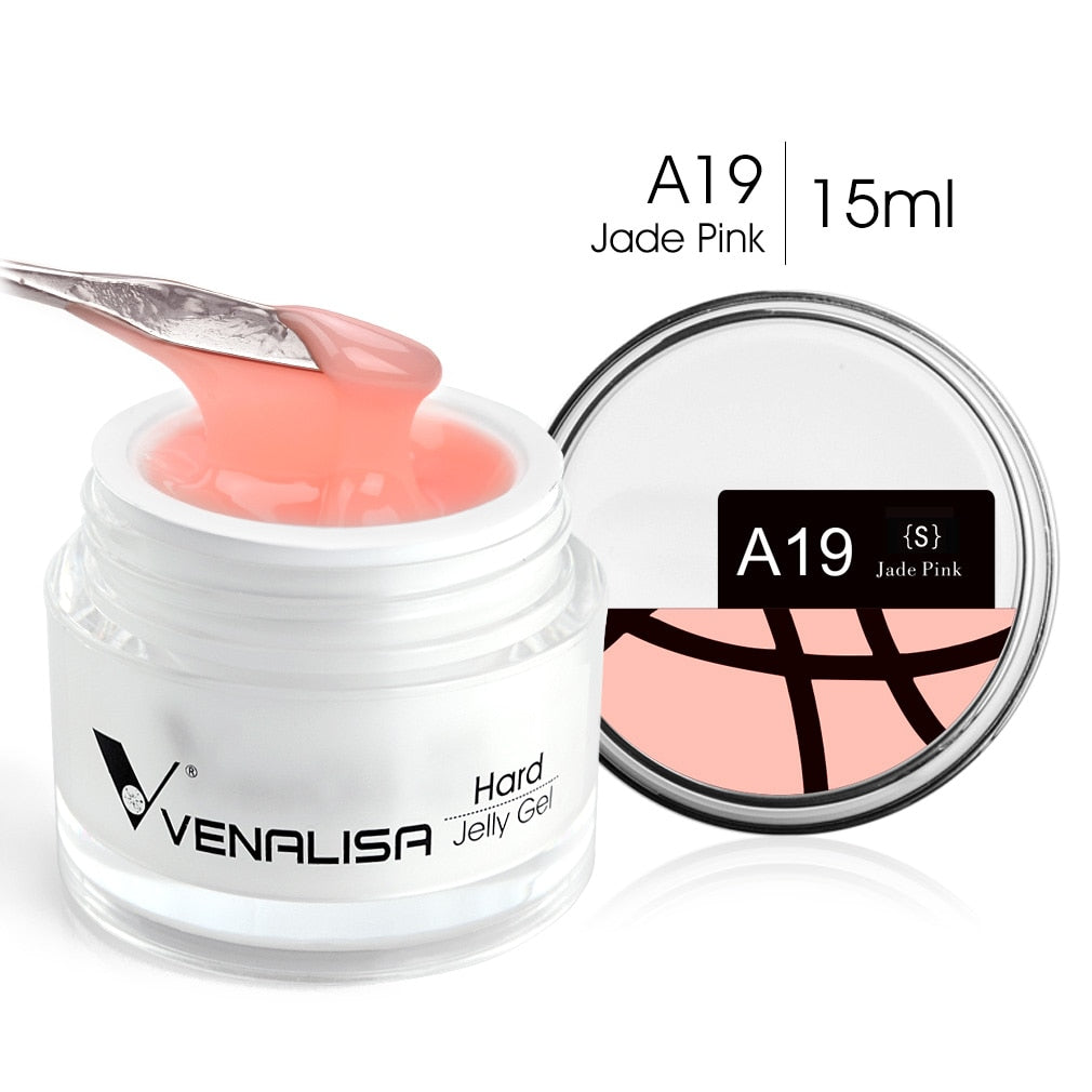 Hard Jelly Builder Nail Extend Gel Venalisa Poly Nail Gel 15ml Nail Art French Gel Gum Clear Camouflage UV Construction Gel