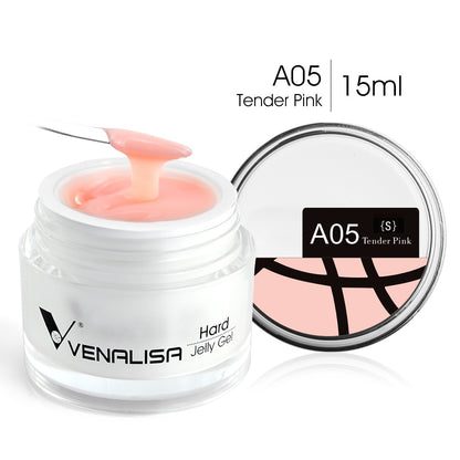 Hard Jelly Builder Nail Extend Gel Venalisa Poly Nail Gel 15ml Nail Art French Gel Gum Clear Camouflage UV Construction Gel