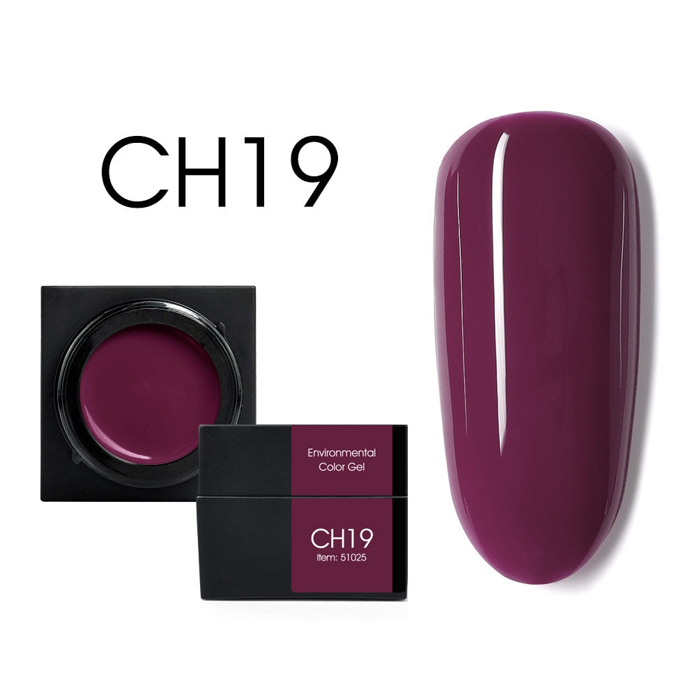 CANNI New 5ml Mud Color Gel 48 Colors Environmental Cover Well Solid Gel Non-Flowing UV/LED Pigment Gel Creamy Texture Manicure