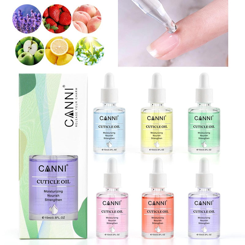 z CANNI 15ml Cuticle Oil Nail Gel Polish Manicure Nail Skin Care Moisturizing Nourish Strengthen for Gel Nail Cuticle Softener