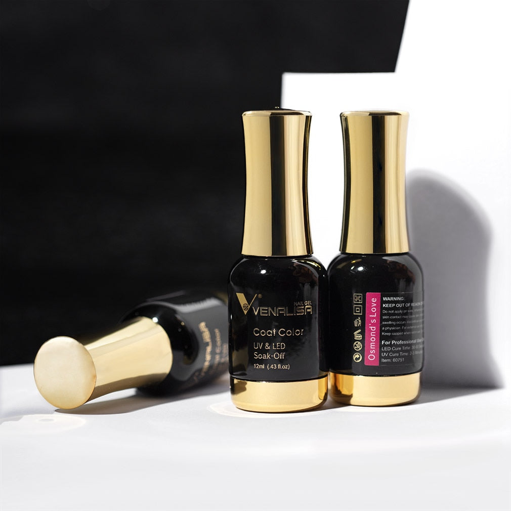 ref 1102- 1112 top base primer Venalisa Nail Gel Polish 12ml Gorgeous Color Gel Polish Nail Gel Soak Off UV LED Full Coverage Gel Polish Nail Lacquer Varnish