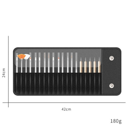 20Pcs/Set Nail Brush For Manicure Gel Brush For Nail Art Acrylic Liquid Accessories Professional Powder Carving Gel Brushes Pens
