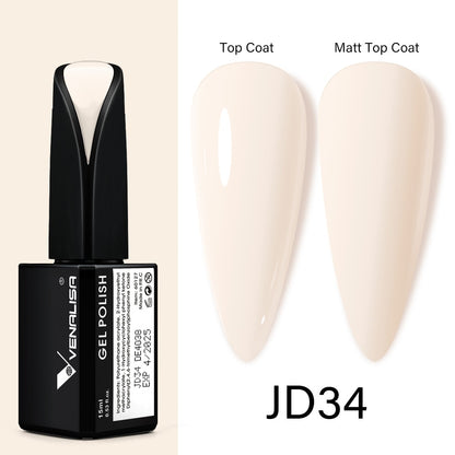 Venalisa 15ml Gel Polish Jelly Color Manicure New Formula Matt Top Coat Luxury Soak Off UV LED Colorful Nail Gel Lacquer