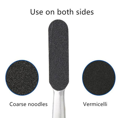 21.5*3.4cm Stainless Steel Foot Rasp File Pedicure Callus Remover With 10 Double-Sided Replacement Grits Pad Foot Care Tool 40#