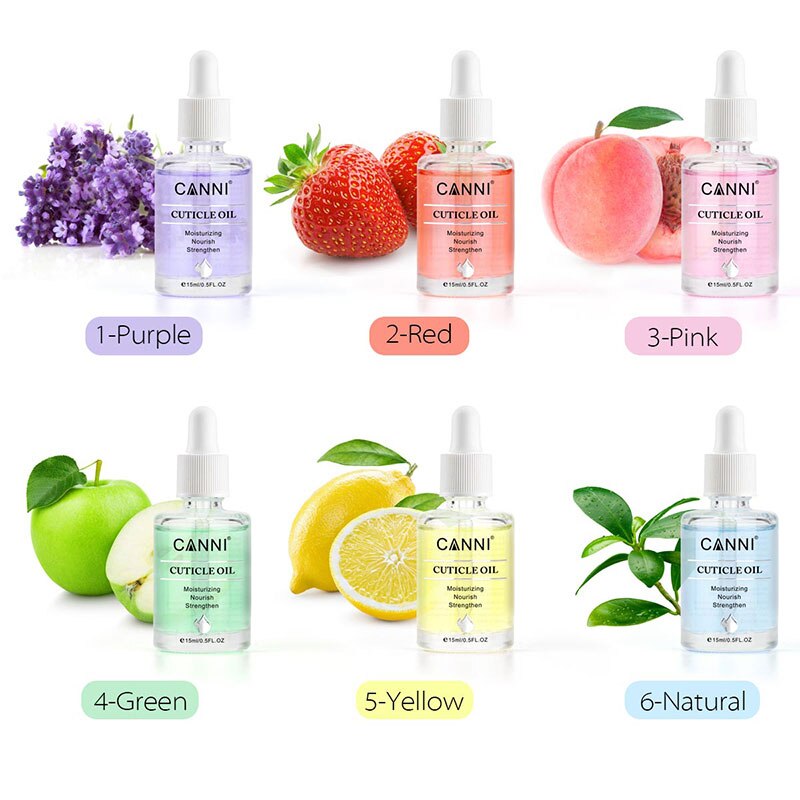 z CANNI 15ml Cuticle Oil Nail Gel Polish Manicure Nail Skin Care Moisturizing Nourish Strengthen for Gel Nail Cuticle Softener