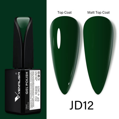 Venalisa 15ml Gel Polish Jelly Color Manicure New Formula Matt Top Coat Luxury Soak Off UV LED Colorful Nail Gel Lacquer