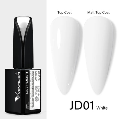 Venalisa 15ml Gel Polish Jelly Color Manicure New Formula Matt Top Coat Luxury Soak Off UV LED Colorful Nail Gel Lacquer