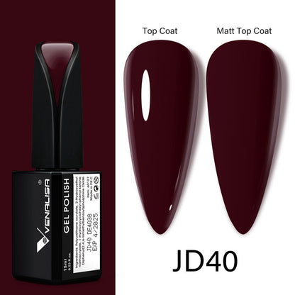 Venalisa 15ml Gel Polish Jelly Color Manicure New Formula Matt Top Coat Luxury Soak Off UV LED Colorful Nail Gel Lacquer