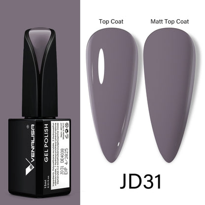 Venalisa 15ml Gel Polish Jelly Color Manicure New Formula Matt Top Coat Luxury Soak Off UV LED Colorful Nail Gel Lacquer