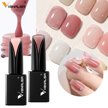 Venalisa 15ml Gel Polish Jelly Color Manicure New Formula Matt Top Coat Luxury Soak Off UV LED Colorful Nail Gel Lacquer