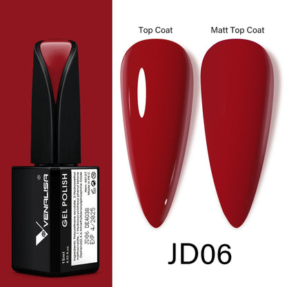 Venalisa 15ml Gel Polish Jelly Color Manicure New Formula Matt Top Coat Luxury Soak Off UV LED Colorful Nail Gel Lacquer