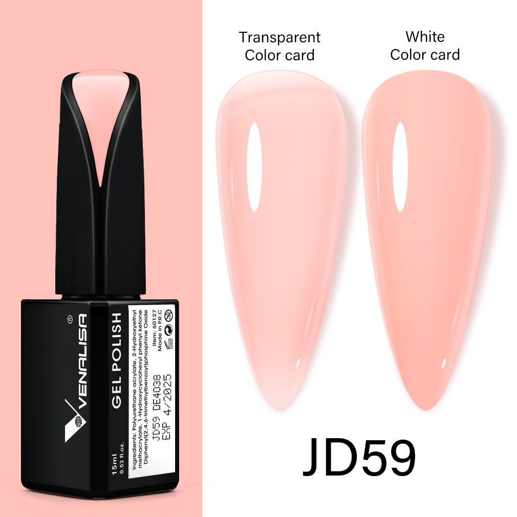 Venalisa 15ml Gel Polish Jelly Color Manicure New Formula Matt Top Coat Luxury Soak Off UV LED Colorful Nail Gel Lacquer