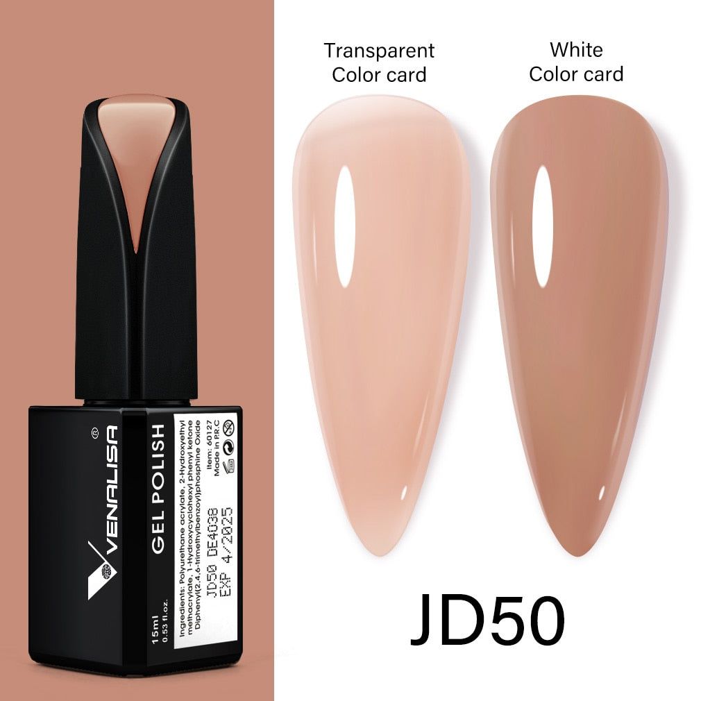 Venalisa 15ml Gel Polish Jelly Color Manicure New Formula Matt Top Coat Luxury Soak Off UV LED Colorful Nail Gel Lacquer