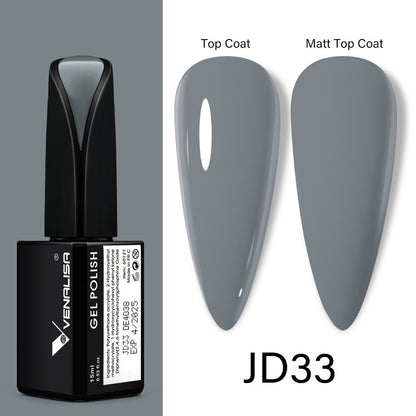 Venalisa 15ml Gel Polish Jelly Color Manicure New Formula Matt Top Coat Luxury Soak Off UV LED Colorful Nail Gel Lacquer