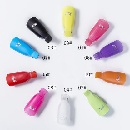 10PCS Gel Remover Wraps Plastic Nail Polish Remover Clip Nail Art Soak Off Cap Nail Degreaser Cleaner Tips For Fingers Tools