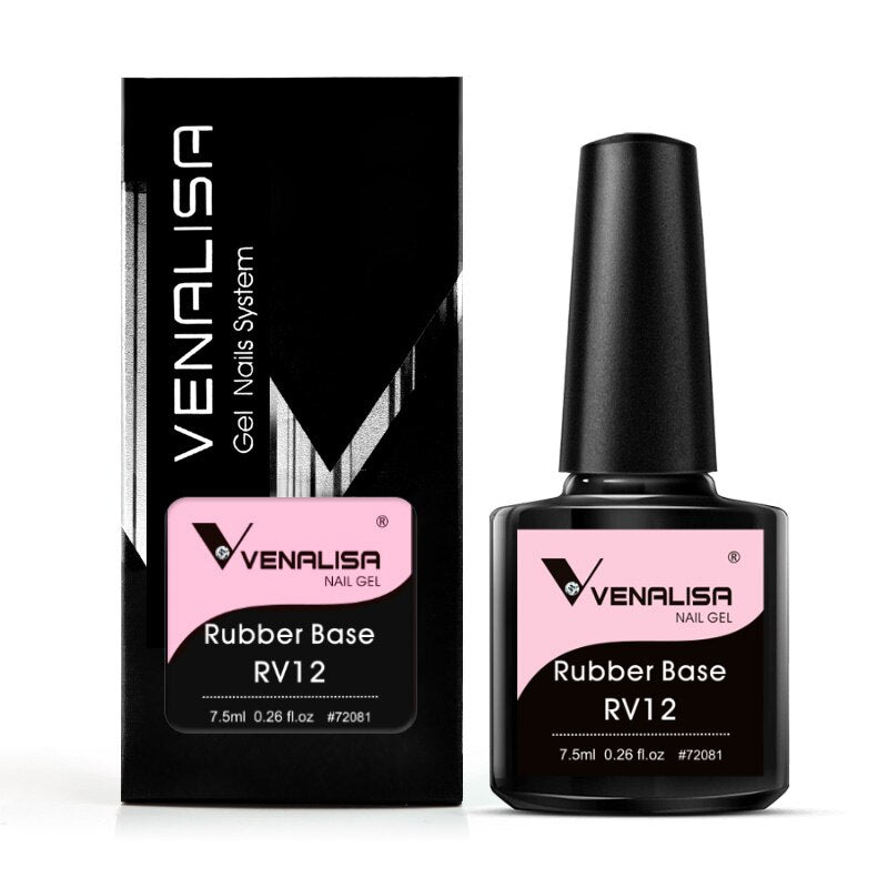 VENALISA Color Rubber Base Coat Jelly Color Semi Transparent Nail Gel Polish 7,5ml Gellack Great Coverage Beauty Nail Manicure