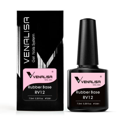 VENALISA Color Rubber Base Coat Jelly Color Semi Transparent Nail Gel Polish 7,5ml Gellack Great Coverage Beauty Nail Manicure