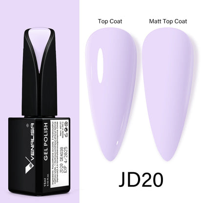 Venalisa 15ml Gel Polish Jelly Color Manicure New Formula Matt Top Coat Luxury Soak Off UV LED Colorful Nail Gel Lacquer