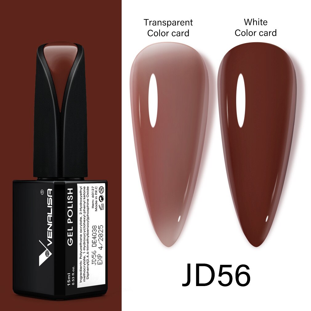 Venalisa 15ml Gel Polish Jelly Color Manicure New Formula Matt Top Coat Luxury Soak Off UV LED Colorful Nail Gel Lacquer