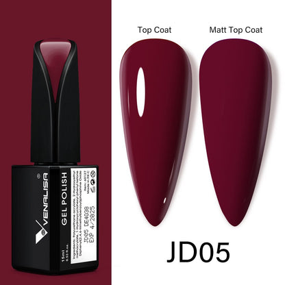 Venalisa 15ml Gel Polish Jelly Color Manicure New Formula Matt Top Coat Luxury Soak Off UV LED Colorful Nail Gel Lacquer