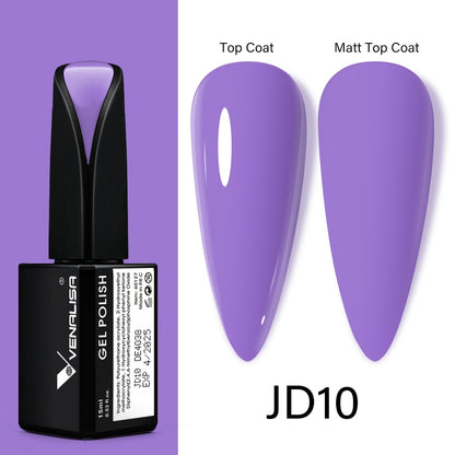 Venalisa 15ml Gel Polish Jelly Color Manicure New Formula Matt Top Coat Luxury Soak Off UV LED Colorful Nail Gel Lacquer
