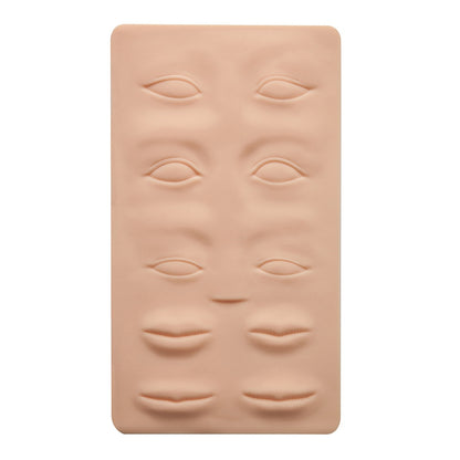 3D Face Tattoo Practice Silicone Fake Skins Practice 1pc Microblading Practice Skin for Face Eyebrows Lips for Tattoo Beginners