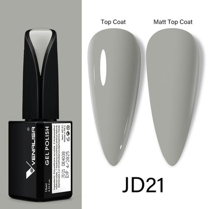 Venalisa 15ml Gel Polish Jelly Color Manicure New Formula Matt Top Coat Luxury Soak Off UV LED Colorful Nail Gel Lacquer
