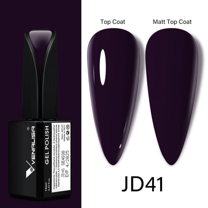 Venalisa 15ml Gel Polish Jelly Color Manicure New Formula Matt Top Coat Luxury Soak Off UV LED Colorful Nail Gel Lacquer