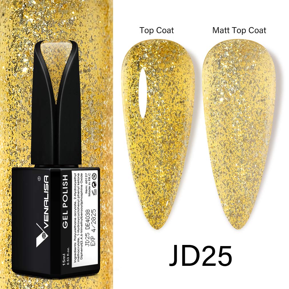 Venalisa 15ml Gel Polish Jelly Color Manicure New Formula Matt Top Coat Luxury Soak Off UV LED Colorful Nail Gel Lacquer